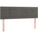 Tête de lit gris foncé 144x5x78/88 cm velours