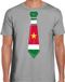 Bellatio Decorations Verkleed shirt voor heren - stropdas Suriname - grijs - supporter - themafeest L