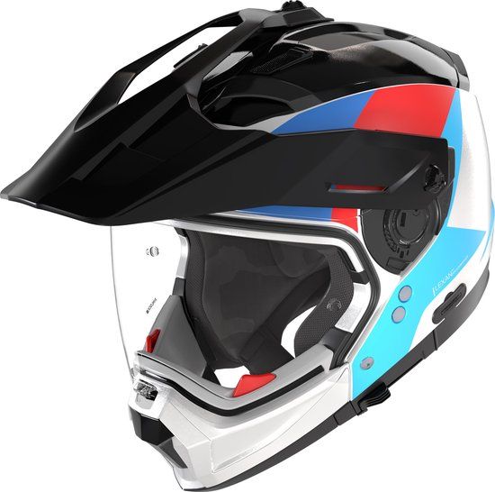 Nolan N70-2 X 06 Turbine Helm - Systeemhelm - Zwart/wit/blauw - XXL