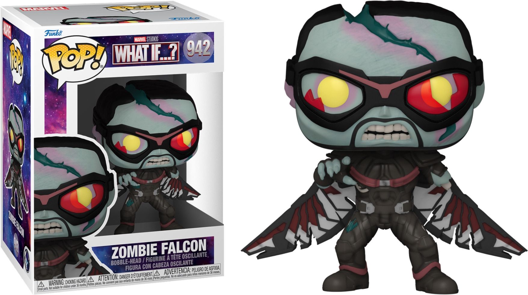 Funko Marvel What If - Bobble Head POP N° 942 - Zombie Falcon - Merchandise