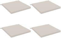 vidaXL - 4-delige Zitkussens SOEST - 100% Polyester - Wit - 80 x 80 x 5 cm
