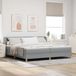 Maison Exclusive - Lit boxspring avec tête de lit, gris clair, 200 x 200 cm, rembourré