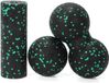 Set de 3 balles de massage : rouleau en mousse pour massage musculaire, balle de massage fascial, balle de squash double, balle de massage pour usage personnel, soulage les tensions musculaires dans le corps et les pieds (vert)