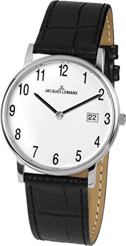 Jacques Lemans Vienna 1-1848B - Dames/Heren Horloge - Lederen Band - Roestvrij Staal
