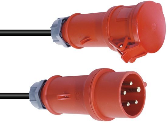 PSSO CEE-Kabel - Krachtstroom kabel - snoer 16A 5x2.5 15m rood