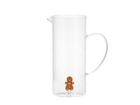H&H Christmas Miniatures Cilindrische Karaf 1,5 L Borosilicaatglas Transparant Miniatuur Peperkoek