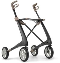 byACRE Carbon Ultralight L Rollator - Zwart - 4 wielen - 130 kg - Opvouwbaar