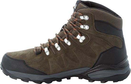 Jack Wolfskin REFUGIO TEXAPORE MID M Heren Wandelschoenen - khaki / phantom - Maat 41