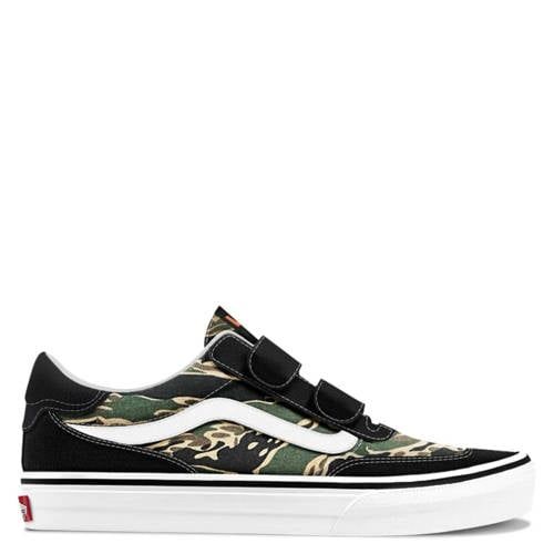 VANS Brooklyn LS leren suède camouflage sneakers - zwart/groen