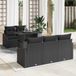 Maison Exclusive - Ensemble de jardin 6 places, noir, en polyrotin