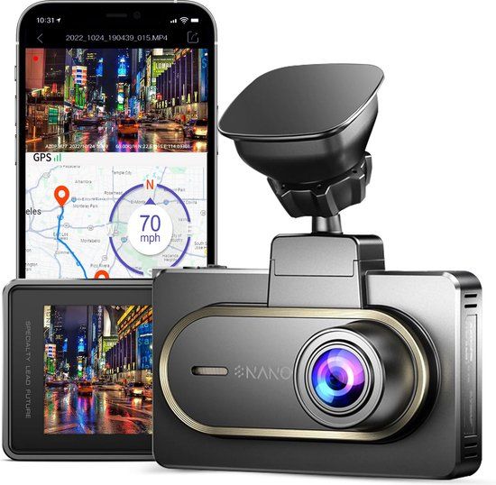Nanocam M27 2K Quad HD Dashcam | 32GB SD | GPS | WiFi | 3.0" LCD | 2025 Model