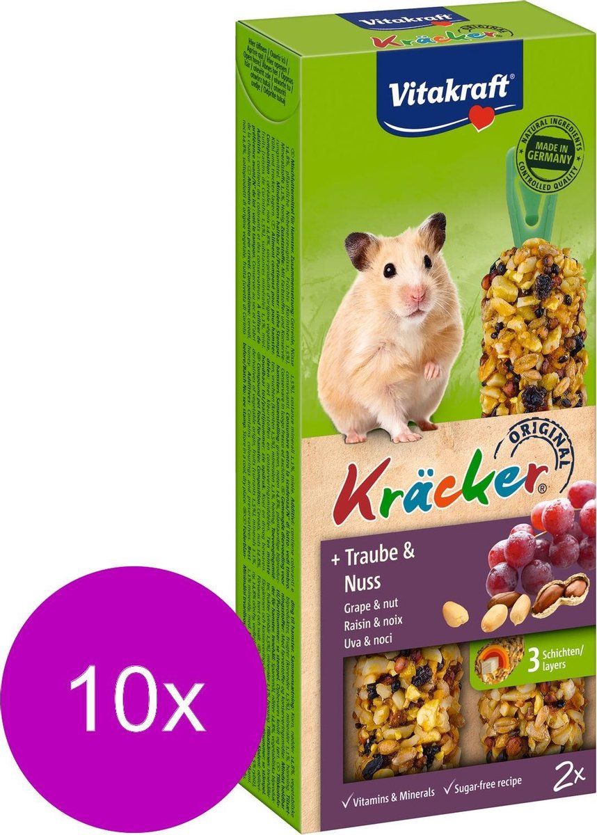 VITAKRAFT Hamster Kracker Noot 2 in 1 - 10 stuks