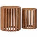 vidaXL Set de tables d'appoint faites à la main 2 pièces teck marron 40 x 40 x 45 cm