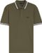 BOSS Paddy Poloshirt Heren Zand Katoen Gestreept Regular Fit