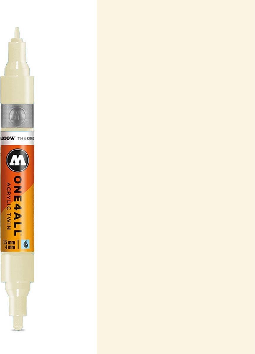 Molotow ONE4ALL - Gebroken Witte Acrylic Twin 1,5 – 4 mm Marker