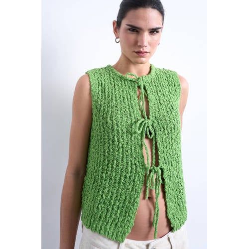 TOPSHOP Green Knitted Vest