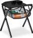 Relaxdays campingkruk - met tas - tot 120 kg belastbaar - opvouwbaar - licht - 39x29x35 cm - zwart