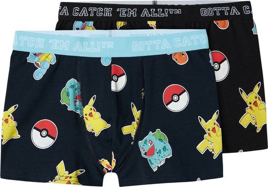 NAME IT NKMASGAR POKEMON 2P BOXER NOOS SKY - Jongens Onderbroek - Maat 122/128