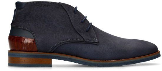 Van Lier Heren Donkerblauwe Nubuck Veterschoenen Maat 45