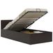 Maison Exclusive - Canapé-lit avec rangement, ouverture hydraulique, gris, similicuir, 90x200 cm