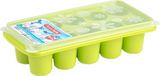 Plasticforte IJsblokjes tray - met deksel - 10-vaks - groen
