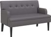 vidaXL Banc avec dossier 112x65,5x75 cm similicuir gris
