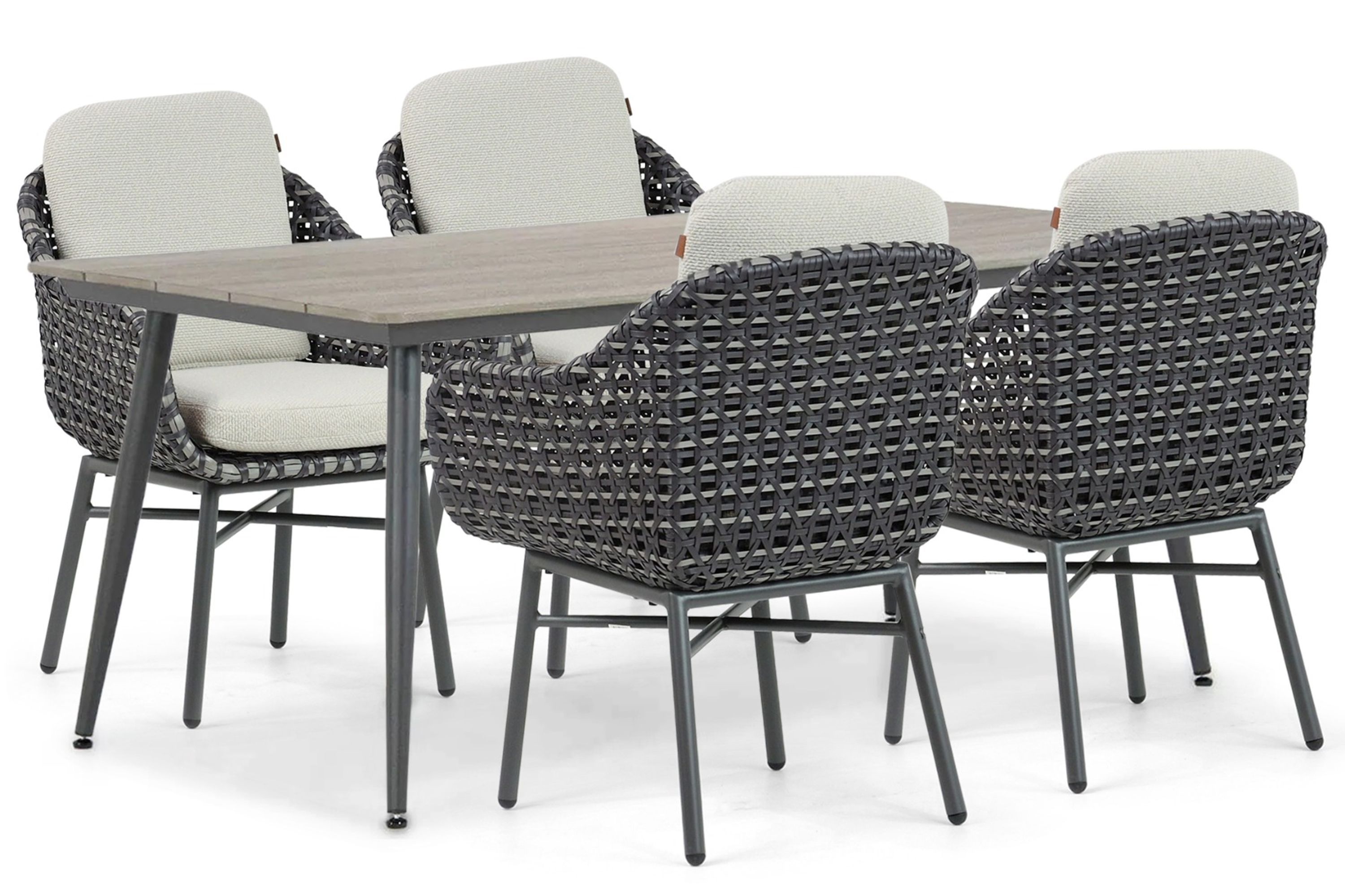 Santika Furniture Santika Yovan/Matale 180 cm dining tuinset 5-delig