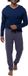 Mey Heren pyjama Tie Minimal donkerblauw