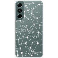 Samsung Galaxy S22 Lignes etoilees bedrukt siliconen hoesje