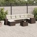 Maison Exclusive - Ensemble de jardin, 8 pièces, avec coussins, marron, en polyrotin