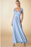 Next Dames Maxi-jurk voor bruiloftsgasten Petite Blauw