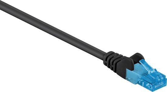 Goobay U/UTP CAT6a 10 Gigabit netwerkkabel / zwart - LSZH - 50 meter