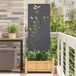 Écran de confidentialité de jardin anthracite 50 x 140 cm acier laminé à froid