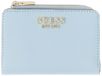 GUESS portemonnee Laurel II SLG Zip Around Card Case Aqua Lichtblauw