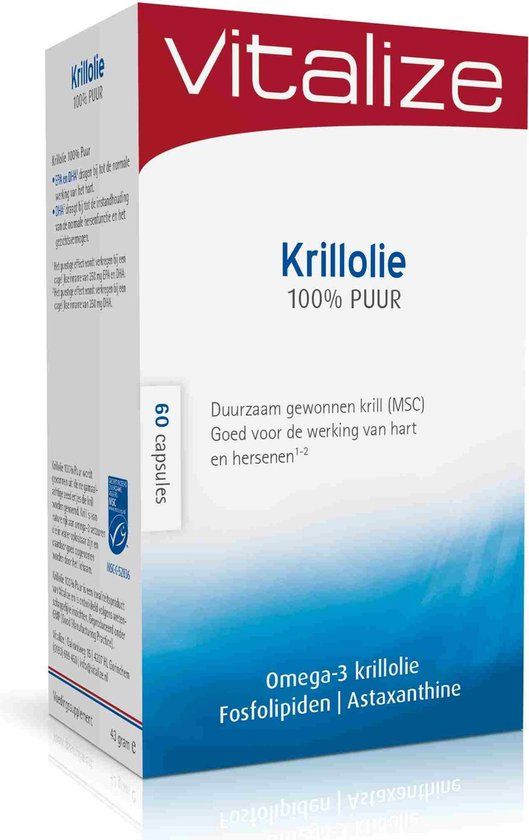 Vitalize Krillolie 100% puur - 60 capsules