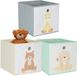 Merkloos Relaxdays Opbergmand kinderkamer - set van 3 - opvouwbaar - dieren