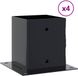 vidaXL Spokkels vierkant 4 stuks 101x101 mm gepoedercoat staal antraciet