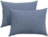 vidaXL Zitkussens 2 stuks Blauw 70 x 50 cm Corduroy stof