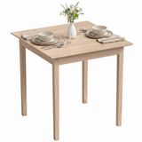 HOMCOM Eettafel 75x75 cm Vierkant Keukentafel voor 2 Personen Natuurhout