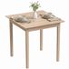 HOMCOM Table de salle à manger 75x75 cm table de cuisine carrée pour 2 personnes bois naturel