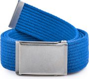 Ladeheid Herenriem - Riem - Broekriem - Verstelbaar - Katoen - LA-EL-P10 - Korenbloem-Zilver - 120 cm
