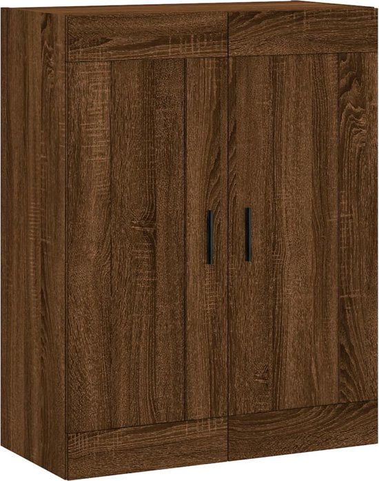 vidaXL Wandkast 69,5x34x90 cm bewerkt hout bruin eikenkleur