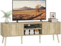 HOMCOM TV-meubel - MDF - 140x35x49cm - Eikenhout