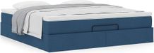 Maison Exclusive - Cadre de lit ottoman avec matelas bleu 160x200cm textile