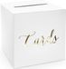 Merkloos / Sans marque Partydeco Verjaardag/jubileum enveloppendoos wit/goud Cards 24 cm