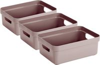 Sunware Opbergbox - 3x - kunststof - roze - 9 liter