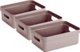 Sunware Opbergbox - 3x - kunststof - roze - 9 liter