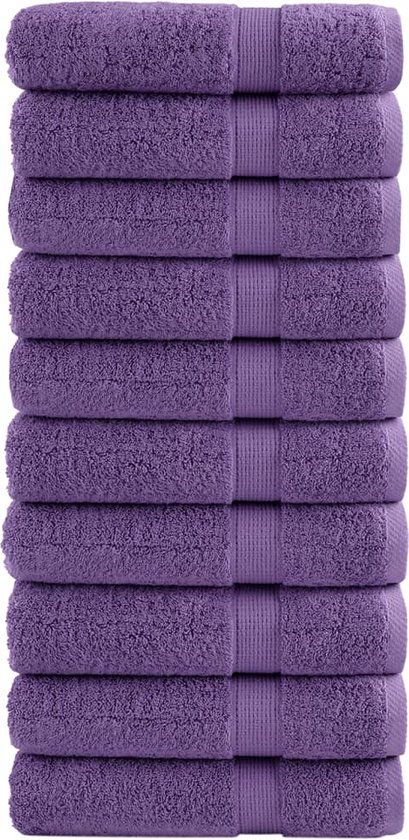 vidaXL Badhanddoeken SOLUND 10 stuks 600 g/m² 70x140 cm Paars