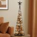 Mendler Deko-Baum HWC-O91, kerstboomornament, kerstdecoratie, kerstboom om te versieren, metaal, 90 cm, zwart