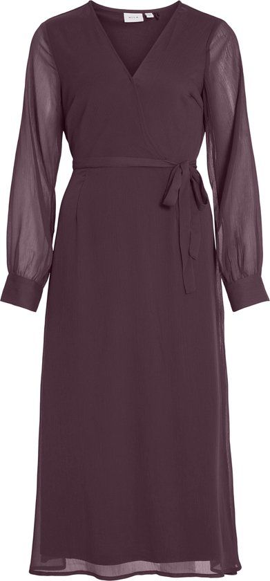 VILA VIFALIA V-NECK L/S MIDI DRESS - NOOS/DC - 42